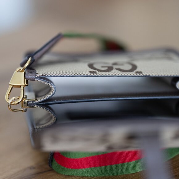 GUCCI Jumbo GG Canvas Shoulder Bag - Picture 10 of 14